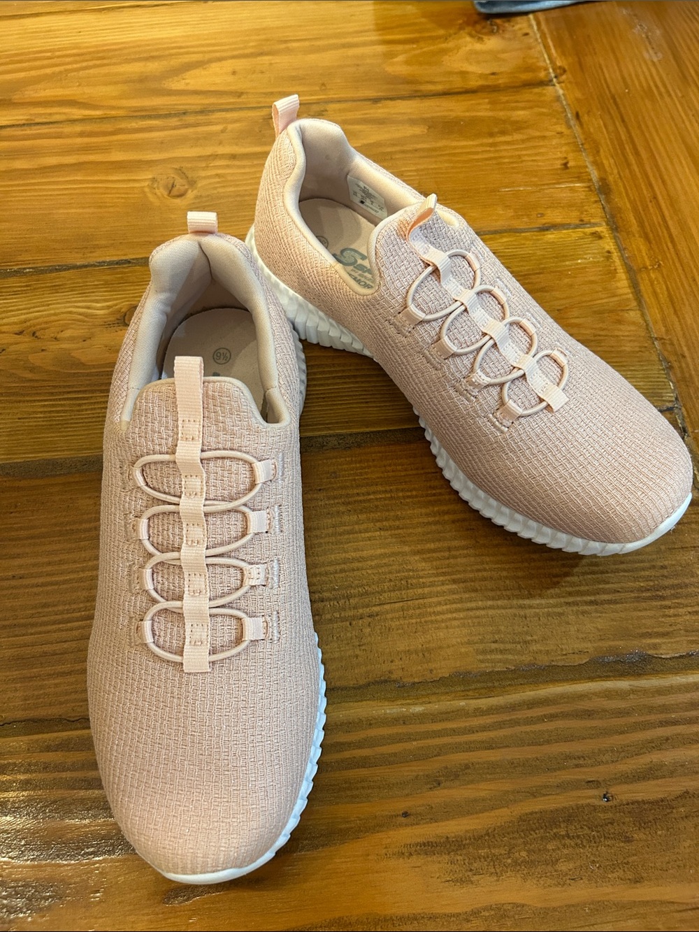 Sporto Light Blush Knit Slip-On Sneakers